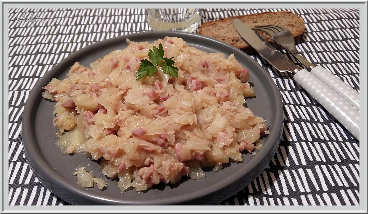 recette Chou blanc aux lardons