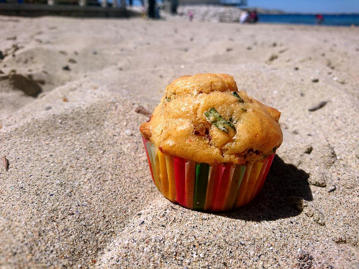 recette Muffins fêta, tomate séchée, basilic