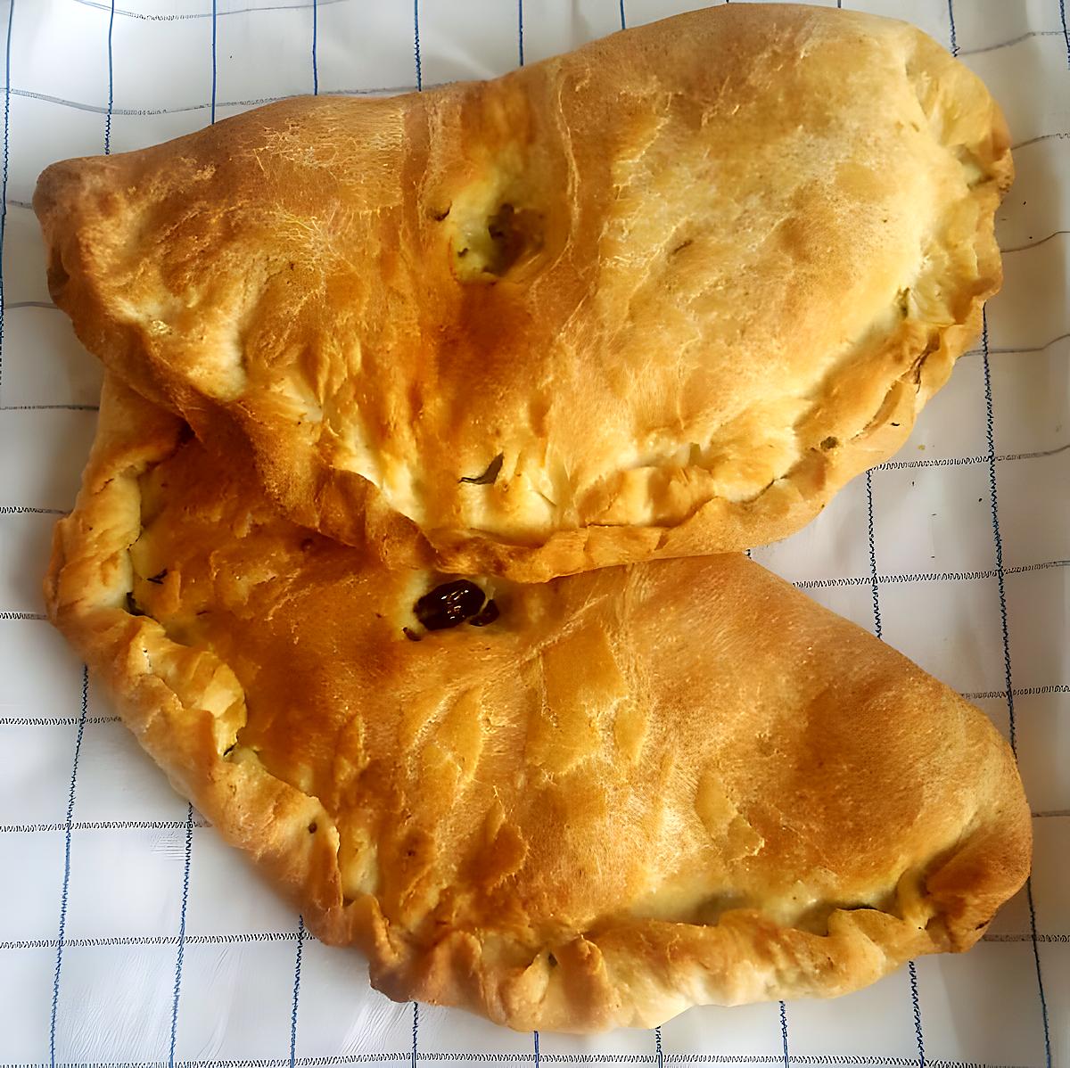 recette IMPANATA calzone  sicilien aux épinards