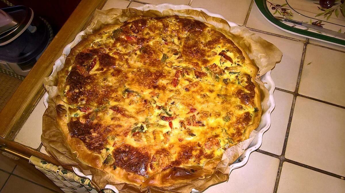 recette Tarte Épinard - Thon - poivron