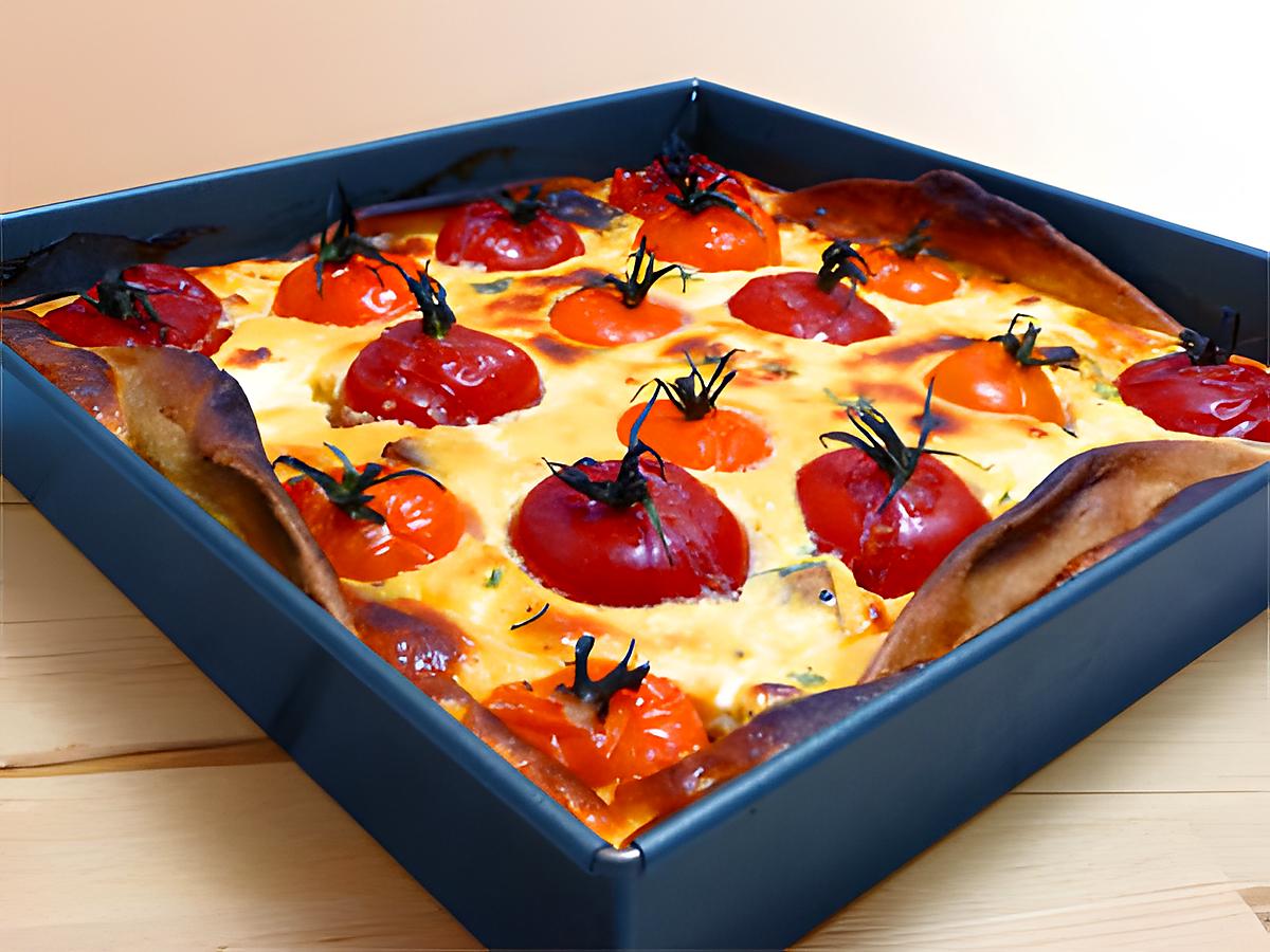 recette Quiche aux tomates cerises et champignons