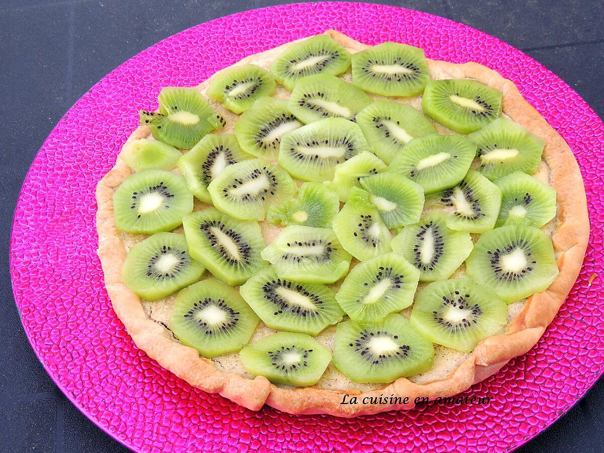 recette Tarte aux kiwis et crème d'amandes