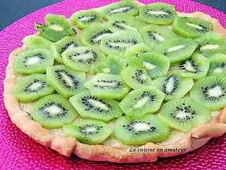 recette Tarte aux kiwis et crème d'amandes