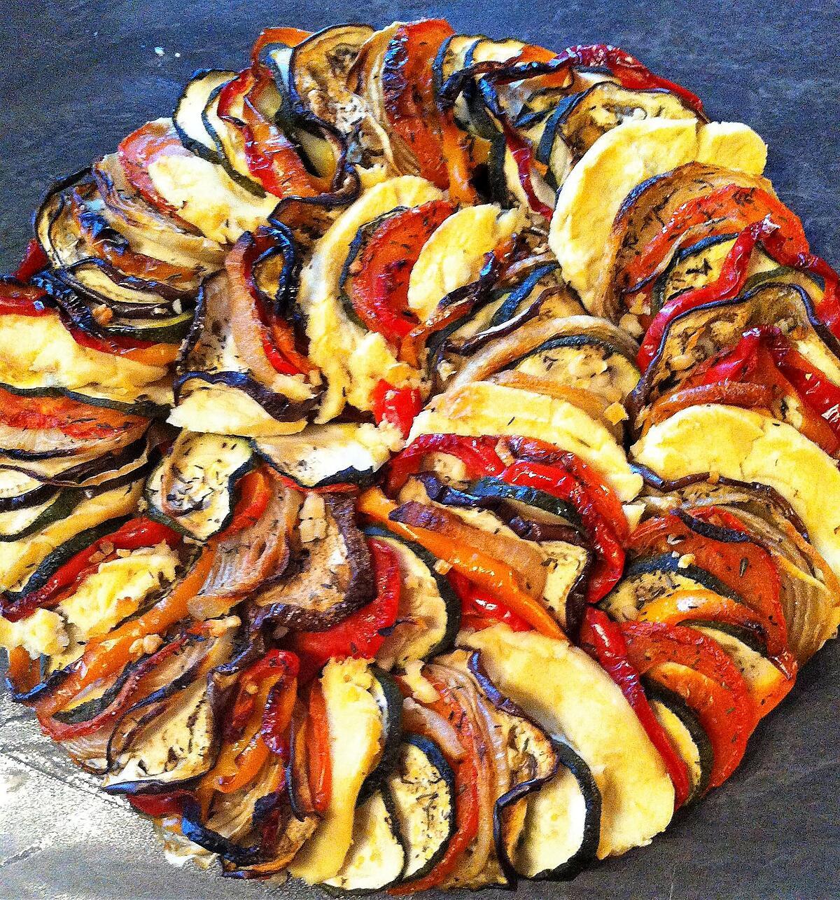 recette Tarte aux parfums de ratatouille (compatible dukan)