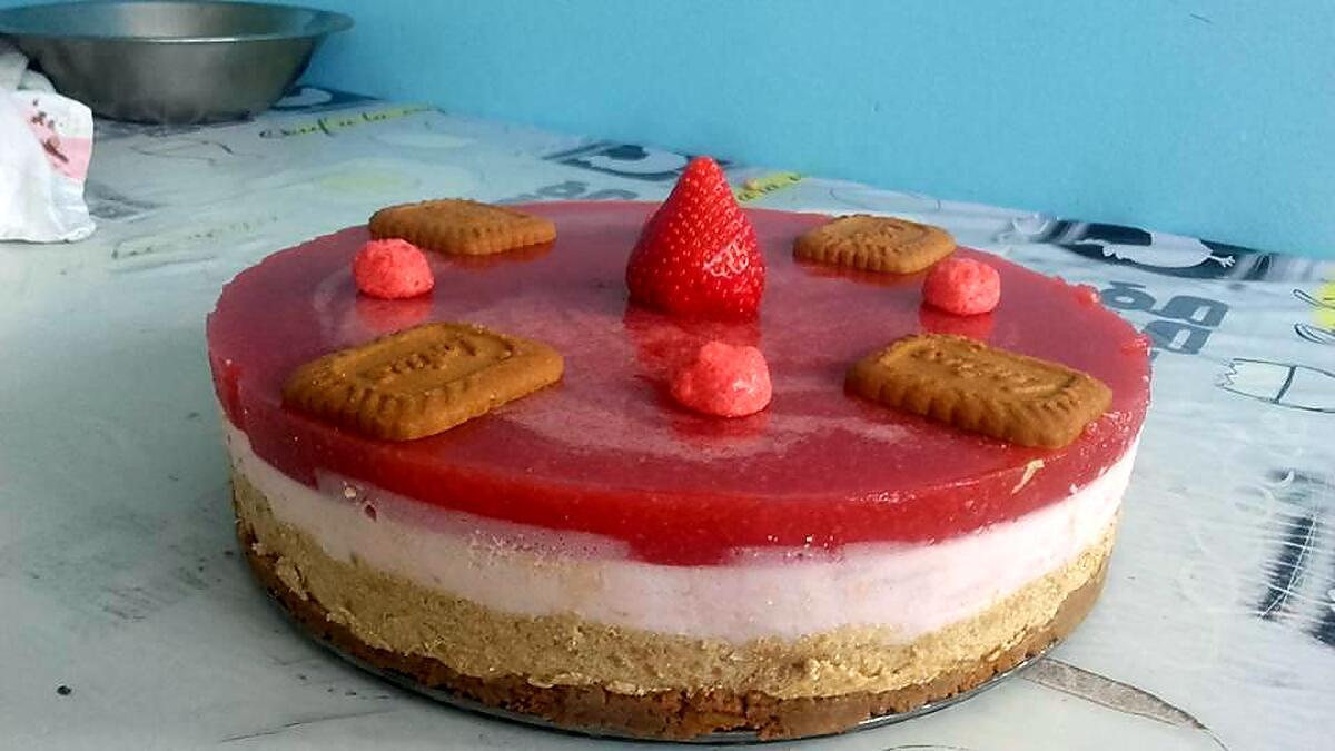 recette Bavarois croquant mousse fraise/speculoos