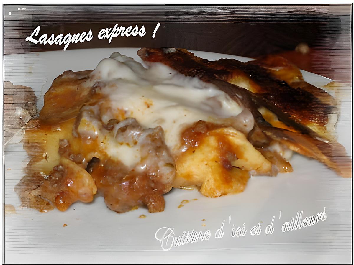 recette Lasagnes express