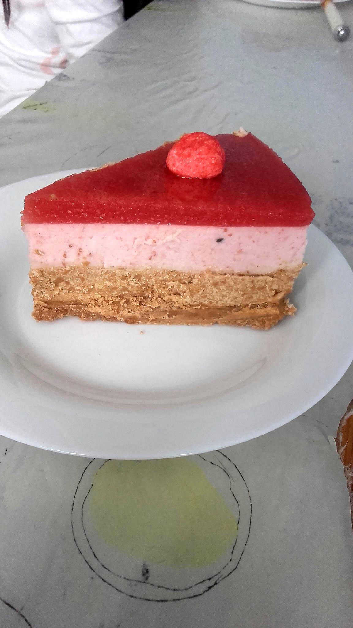 recette Bavarois croquant mousse fraise/speculoos