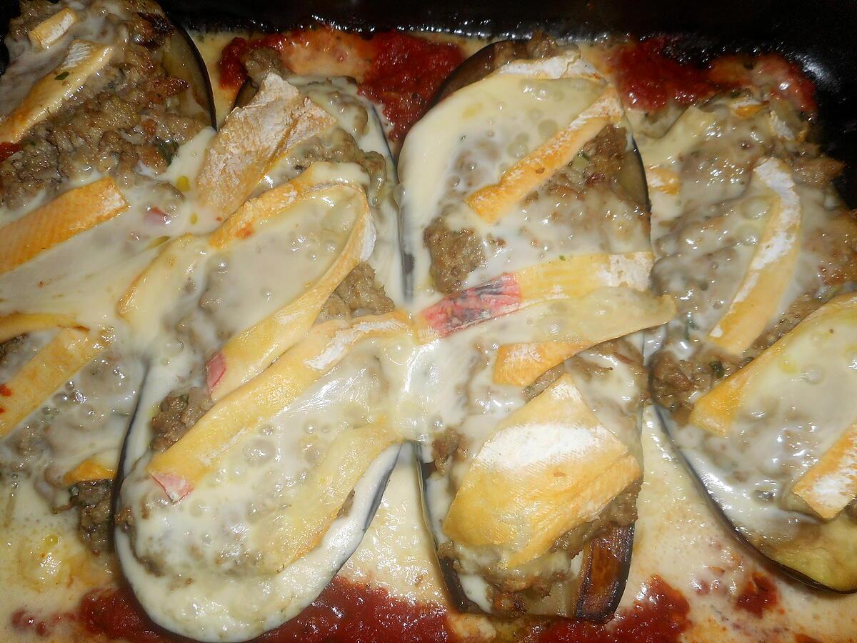 recette Aubergines farcies à l agneau et au reblochon