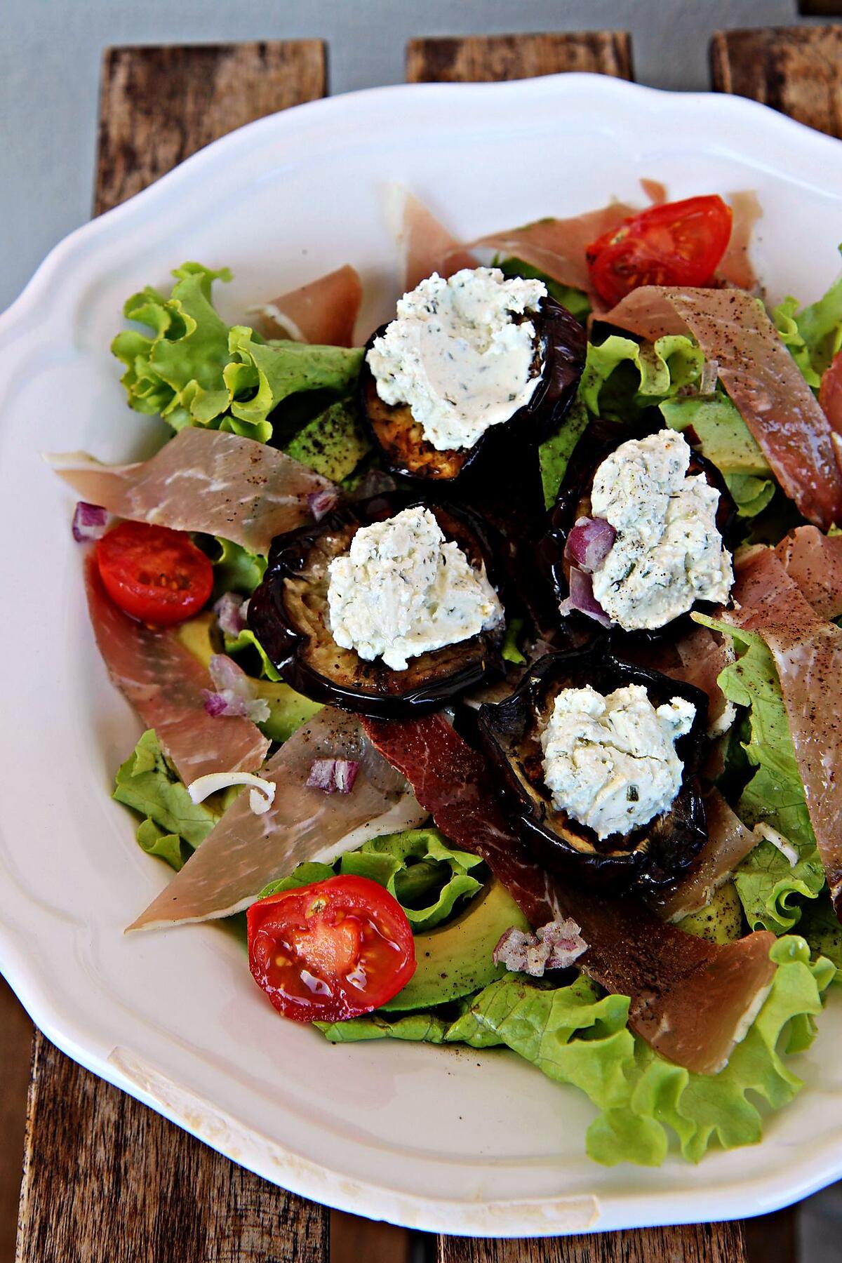 recette Salade composé Aubergine