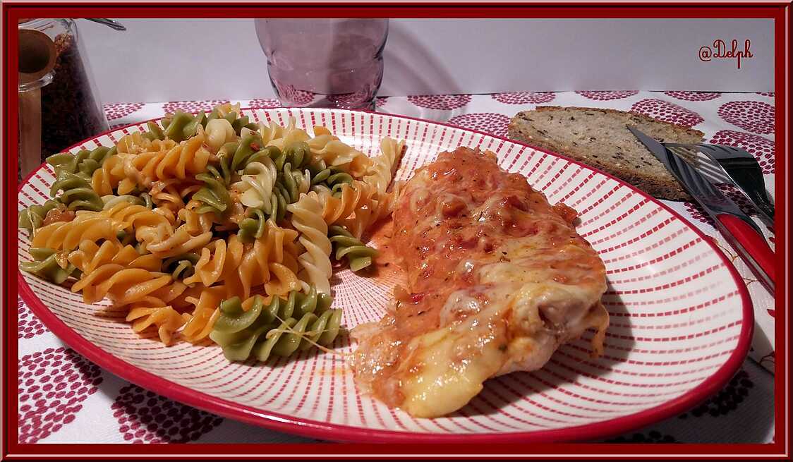 Recette d'Escalopes de dinde gratinées à la tomate