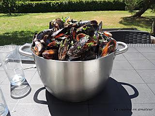 recette Moules à la crème d'ail