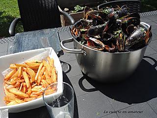 recette Moules à la crème d'ail