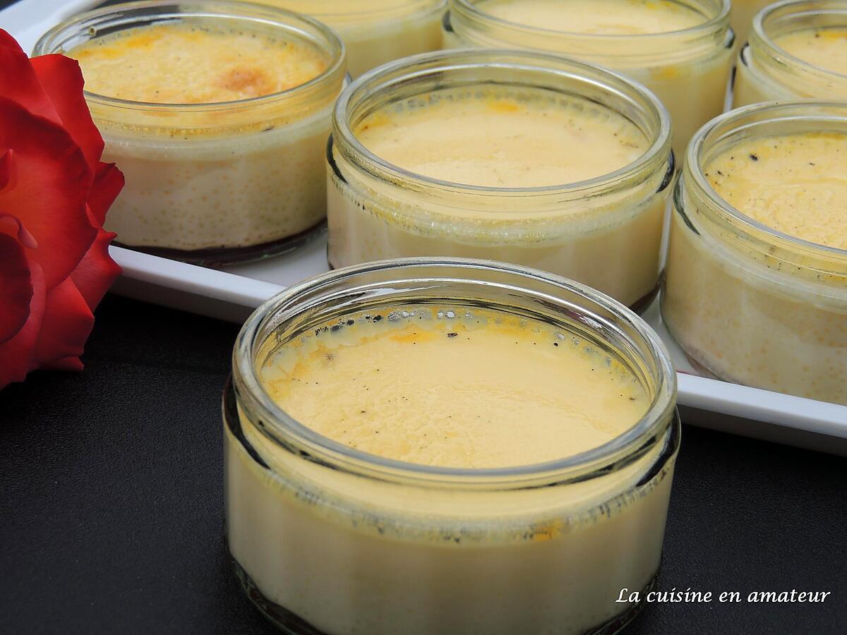 recette Crème aux oeufs à la vanille