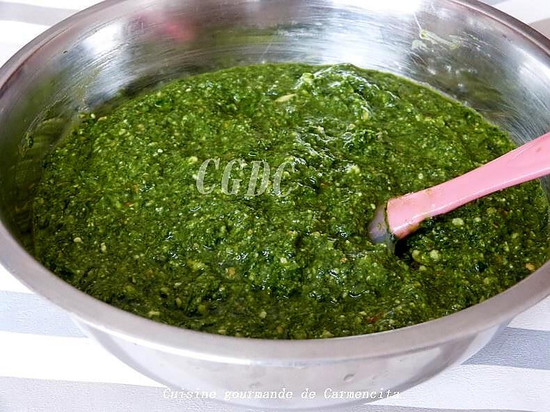 recette Sauce pesto ail des ours aux pignons de pin en conserve