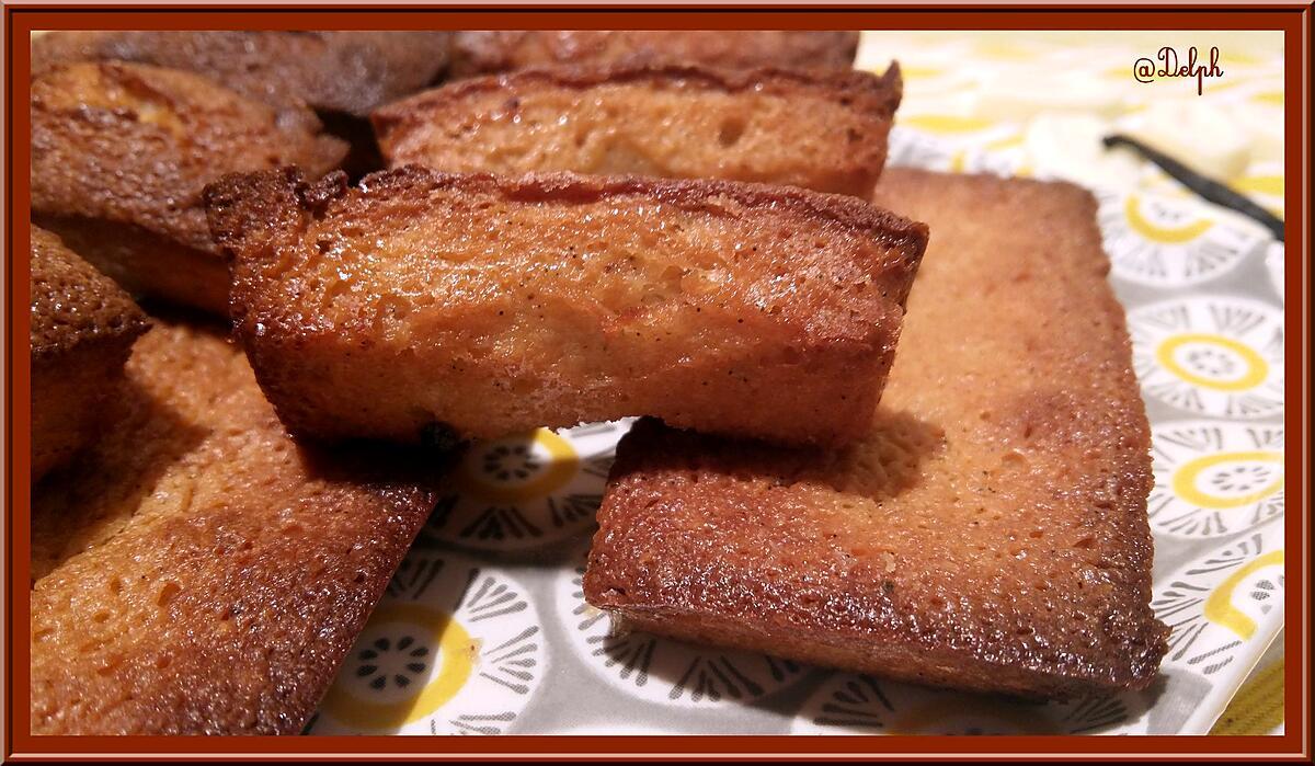 recette Financiers au chocolat blanc et Vanille