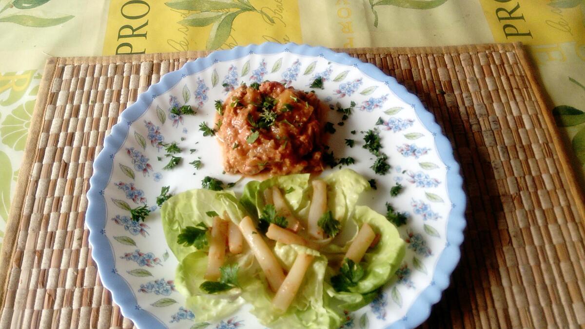 recette porc a   l ananas                  et    salsifis