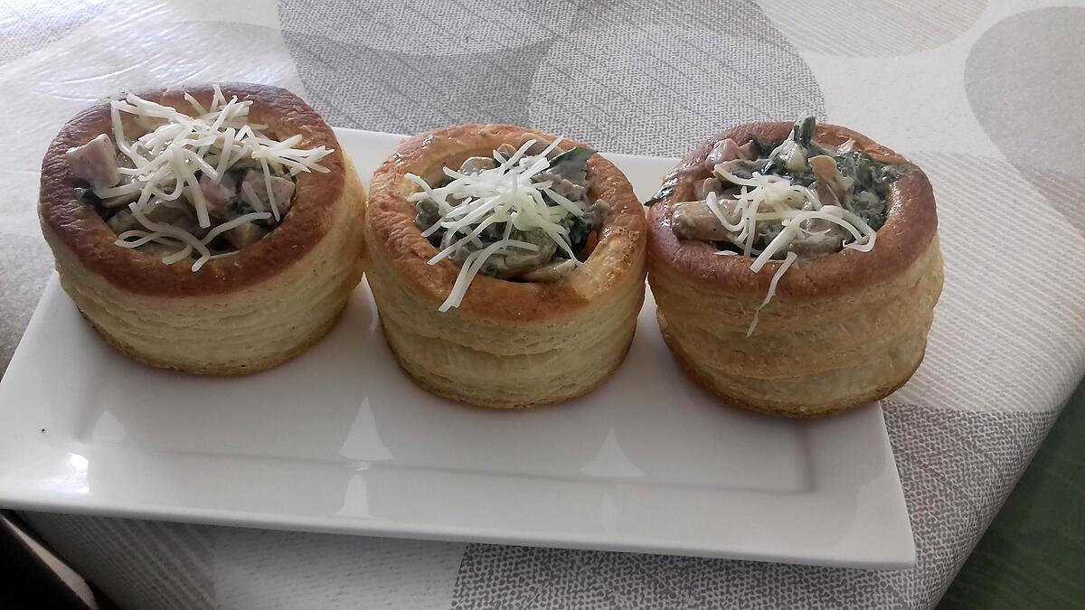 recette VOL AU VENT À LA FORESTIÈRE