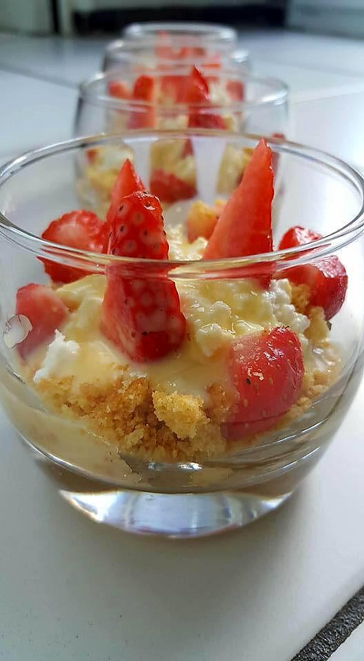 recette Trifles sablés aux fraises