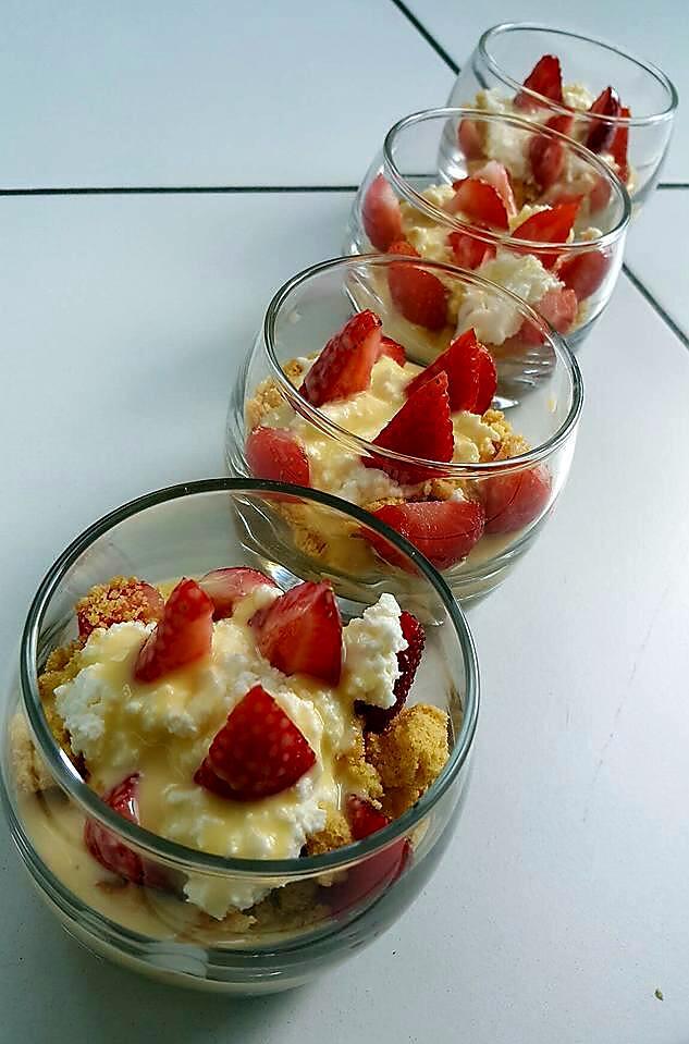recette Trifles sablés aux fraises