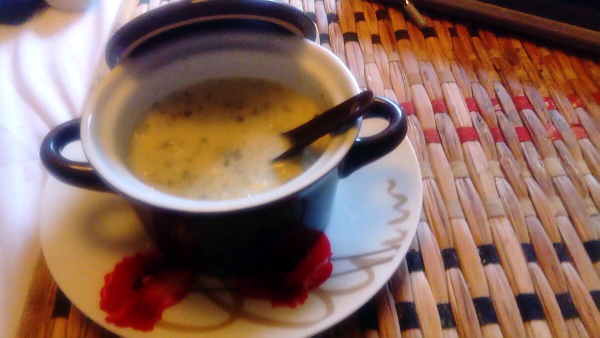 recette potage salsifis       champignons    persil