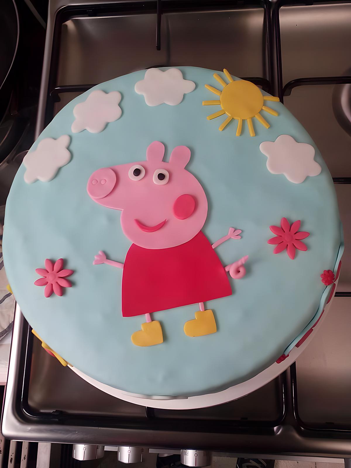 recette Gâteau d'anniversaire Peppa Pig