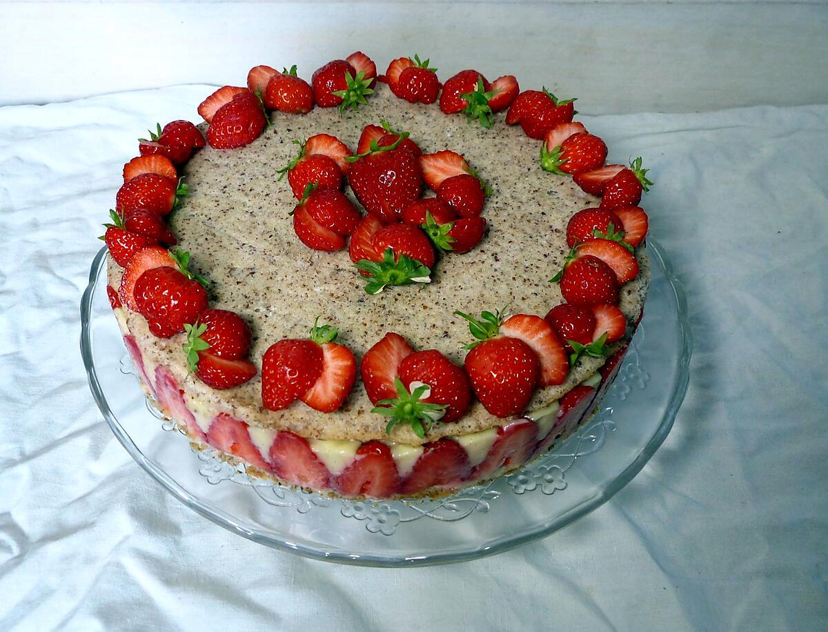 recette Fraisier sans gluten et sans lactose