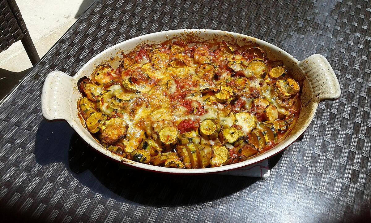 recette Gratin de courgettes et de tomates