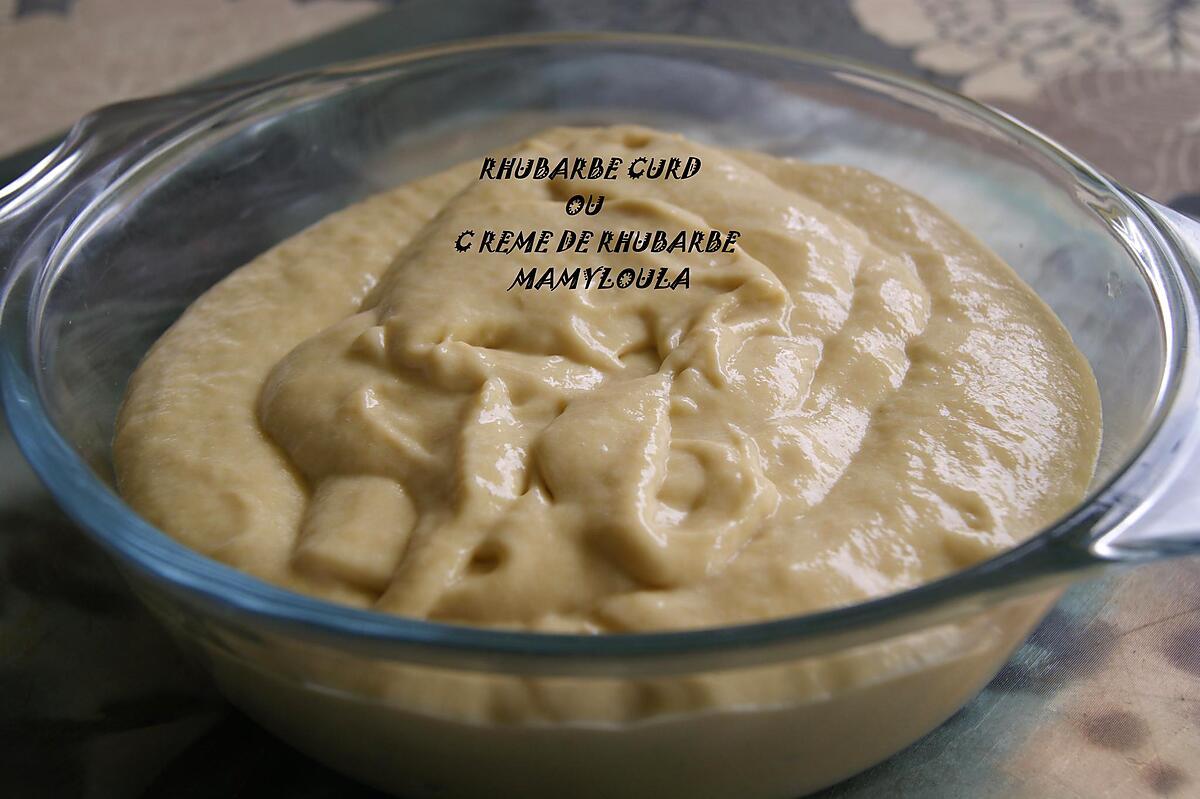 recette Rhubarbe curd ou Crème de rhubarbe