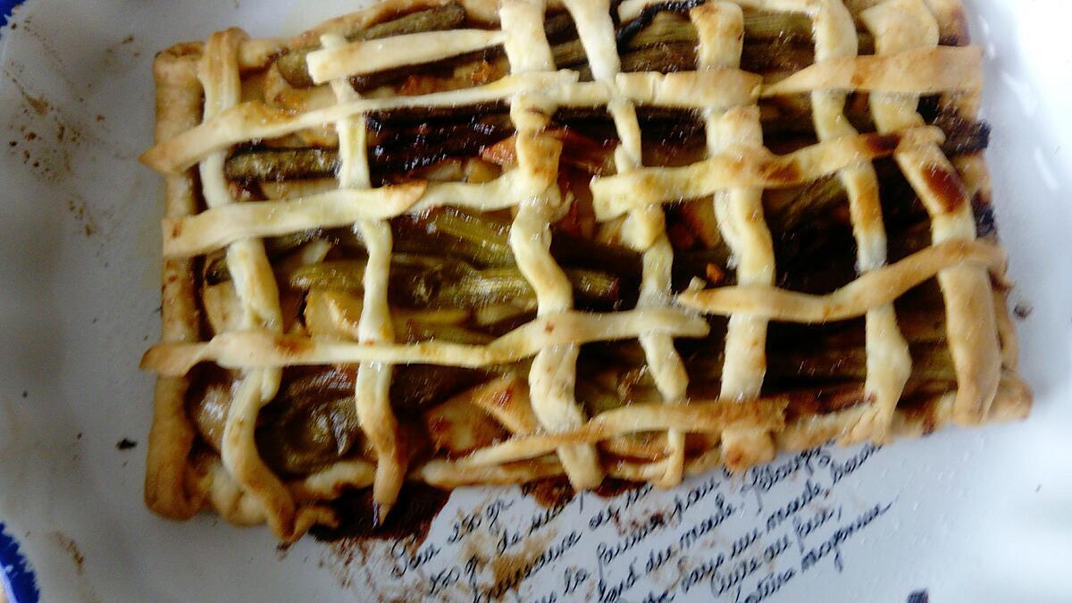 recette tarte rhubarbe  pomme