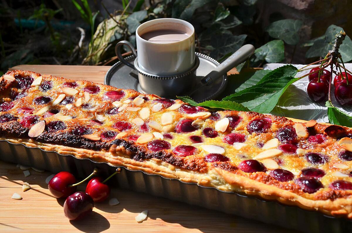 recette Tarte amandine aux cerises du jardin