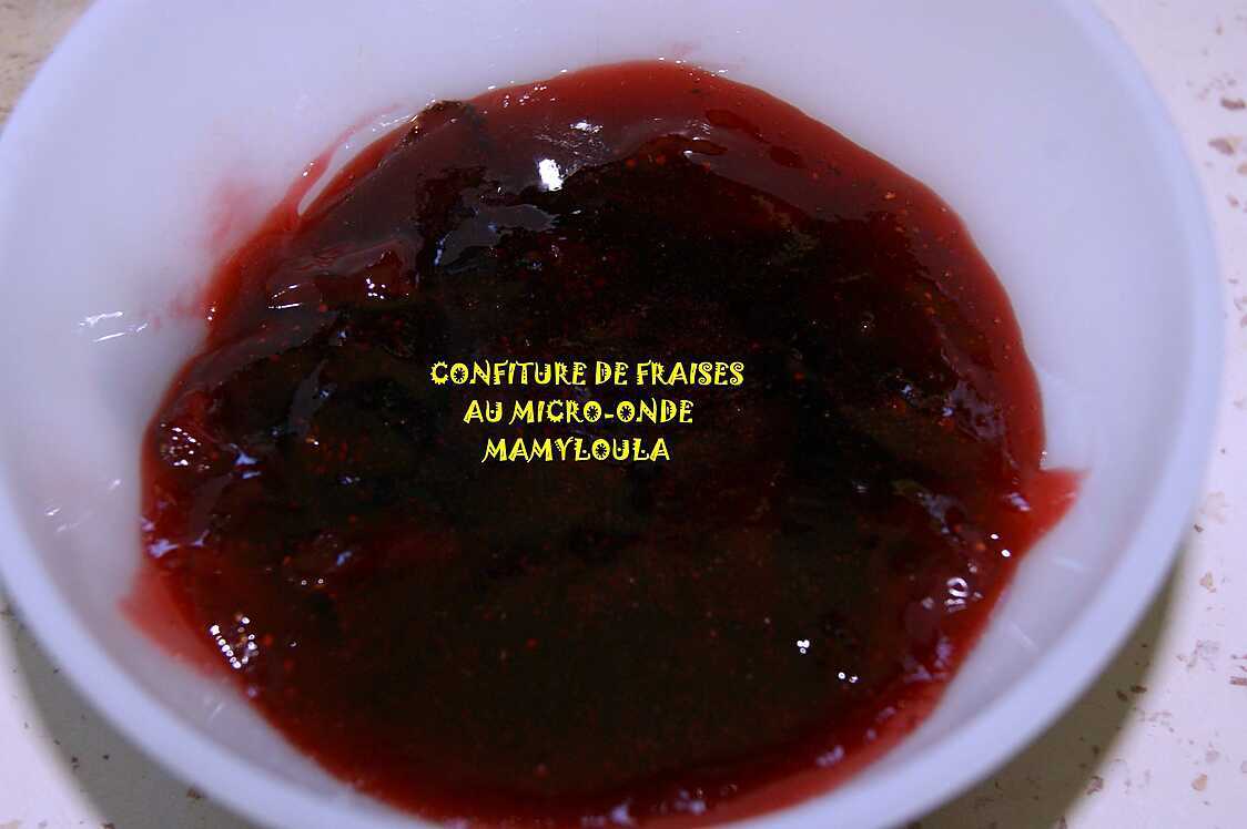 Recette de Confiture de fraises au microonde