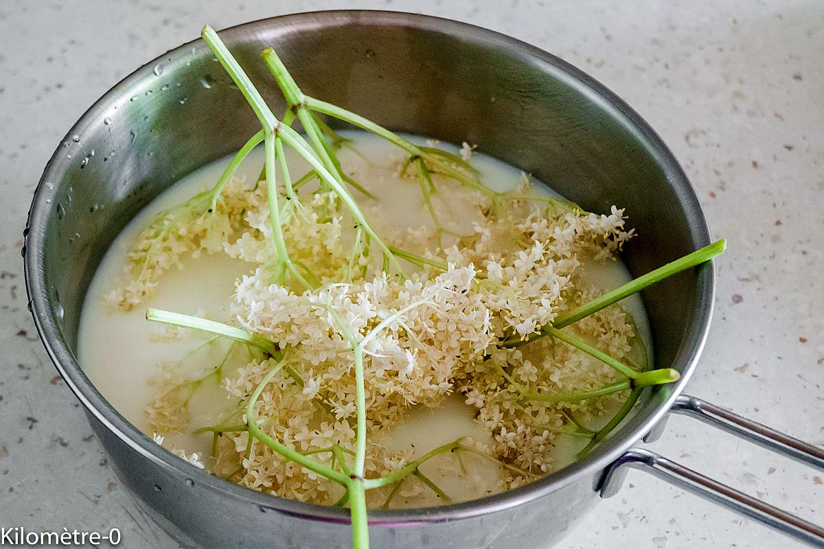 recette Flan aux poires et aux fleurs de sureau