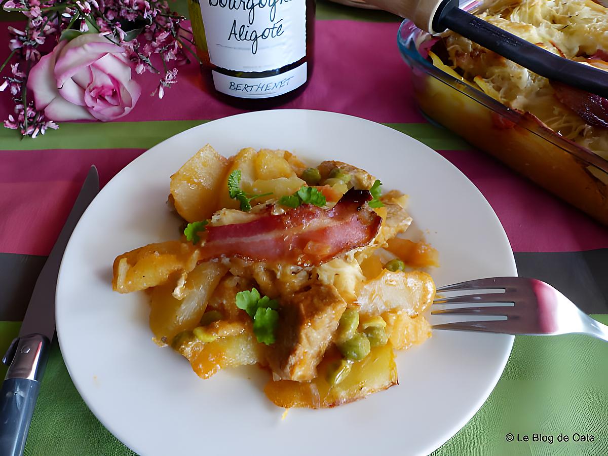 recette Pastel de cerdo y batatas (Gratin de pommes de terre et viande argentin)