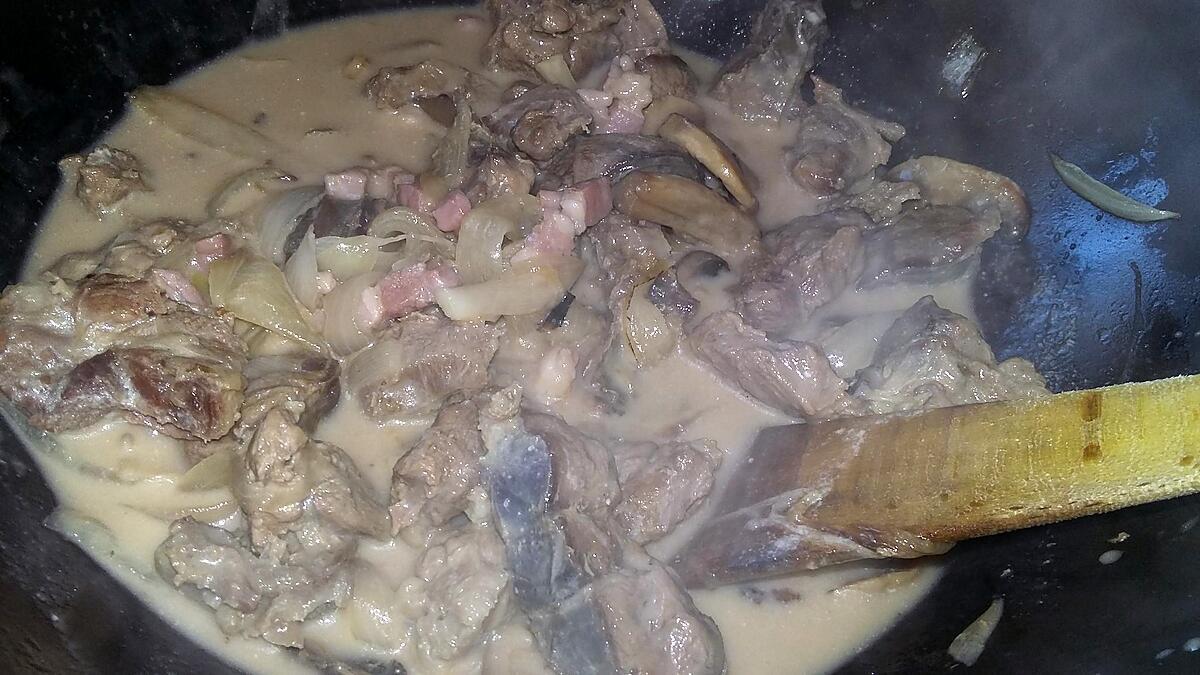 recette Sauté de veau a la crème