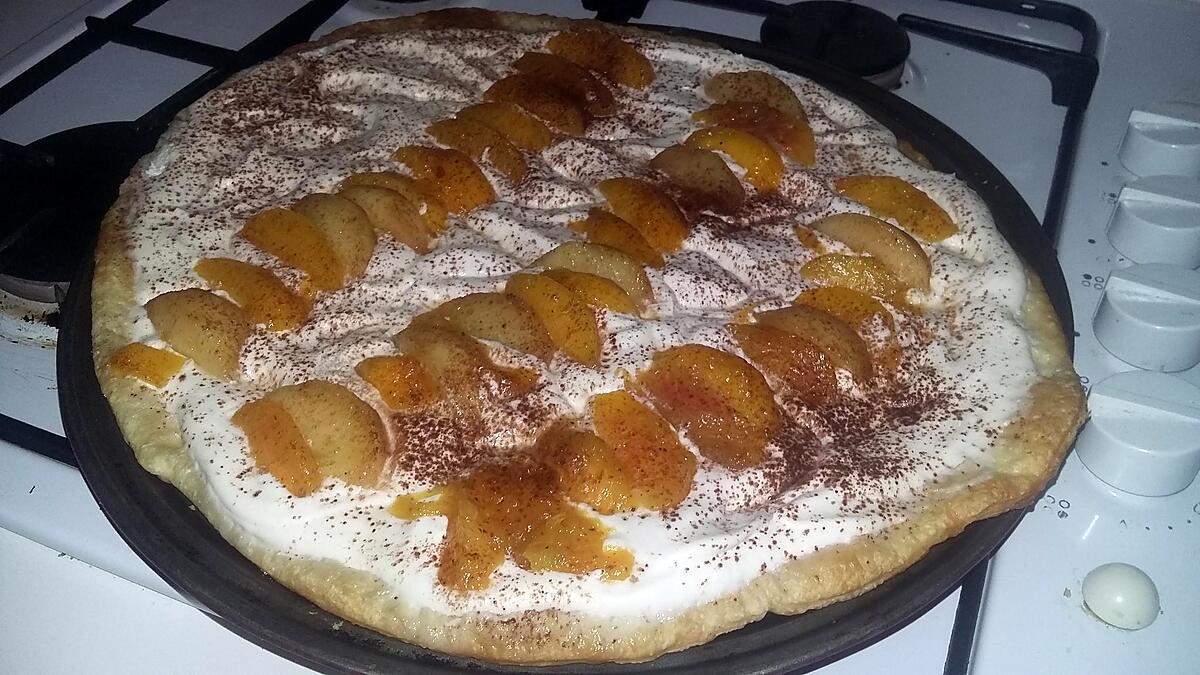 recette Tarte au pèche façon tiramisu