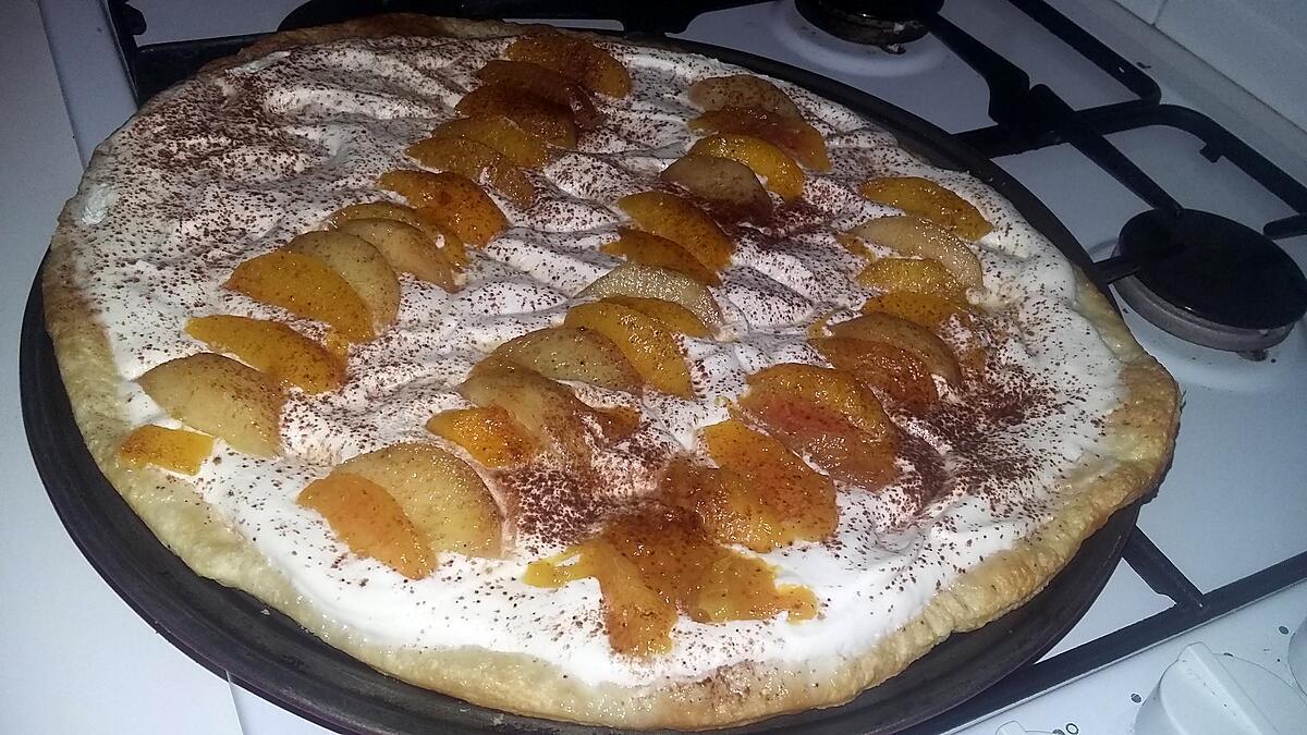 recette Tarte au pèche façon tiramisu