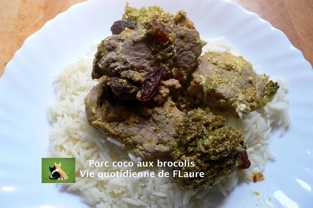 recette Porc coco aux brocolis