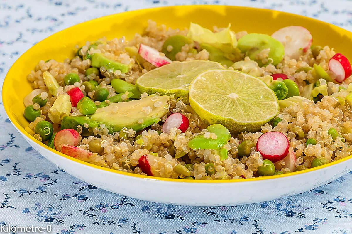 recette Salade de quinoa, avocat et légumes printaniers