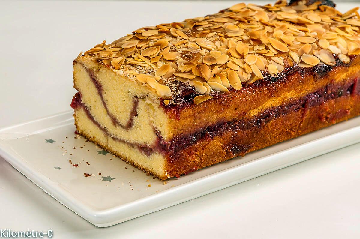 recette Gâteau du matin vanille framboises amandes