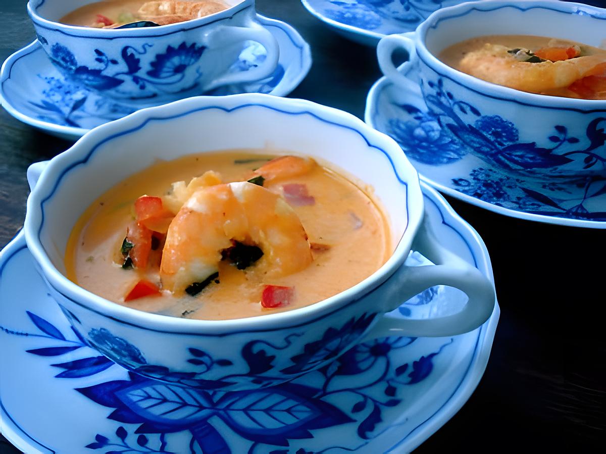 recette EXCELLENTE SOUPE AUX CREVETTES