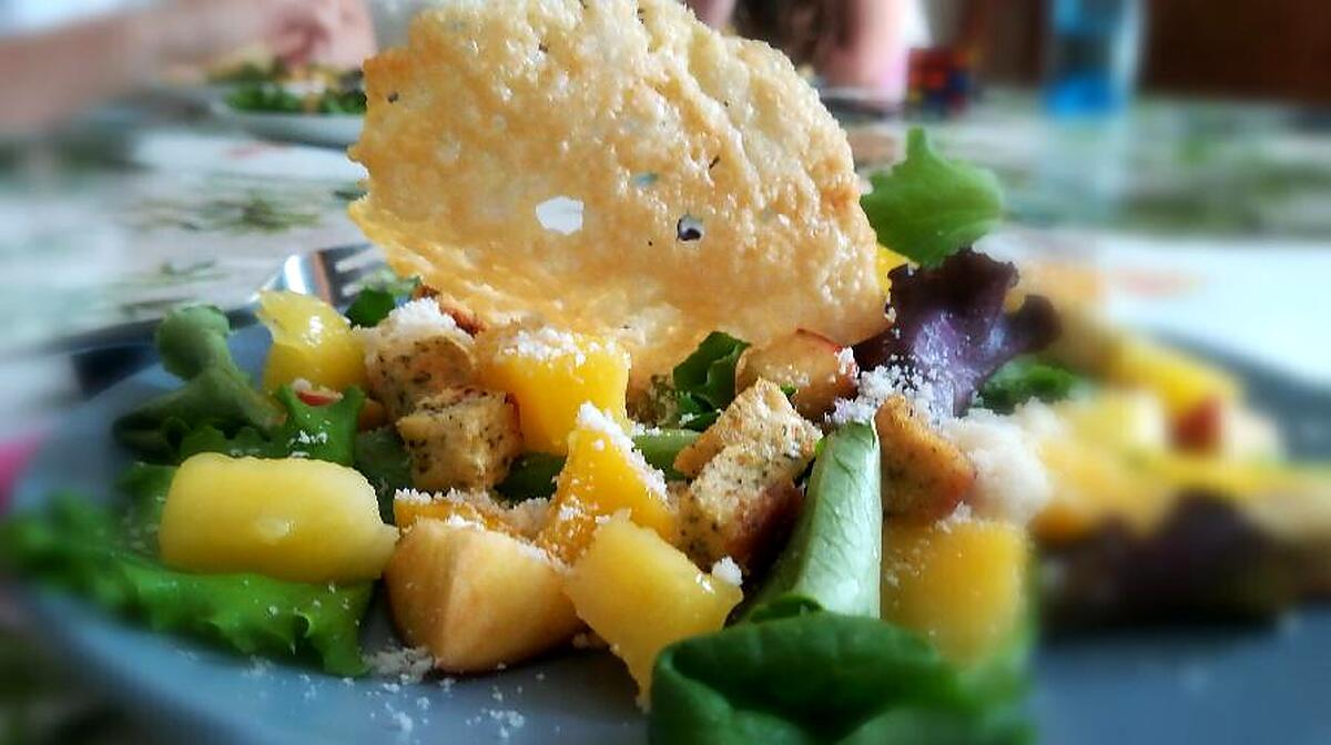 recette Salade exotique MPP ( Mangue Pomme Parmesan)