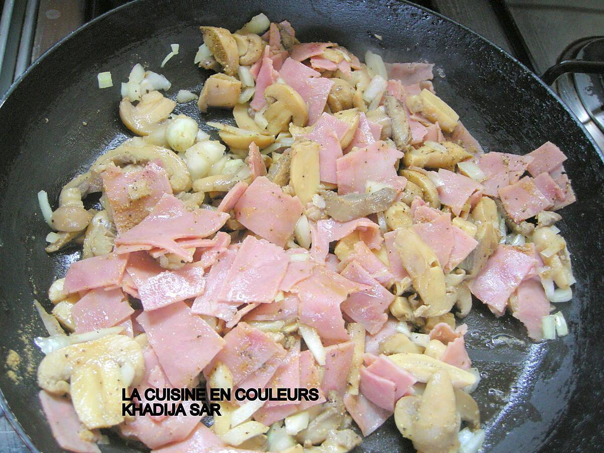 recette Poêlée de jambon  (recette de mata ndiaye facebook)