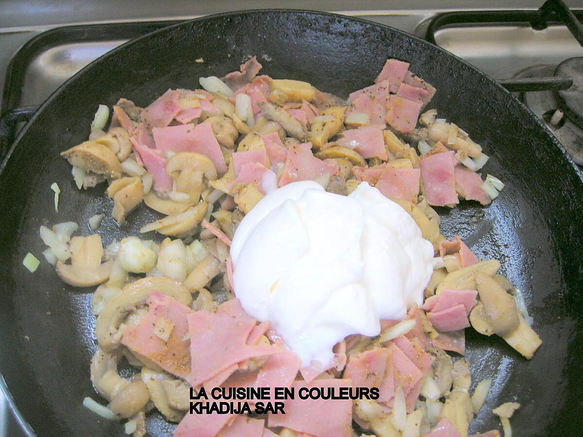 recette Poêlée de jambon  (recette de mata ndiaye facebook)