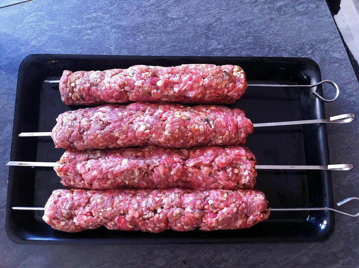 recette Brochettes de boeuf kefta au barbecue