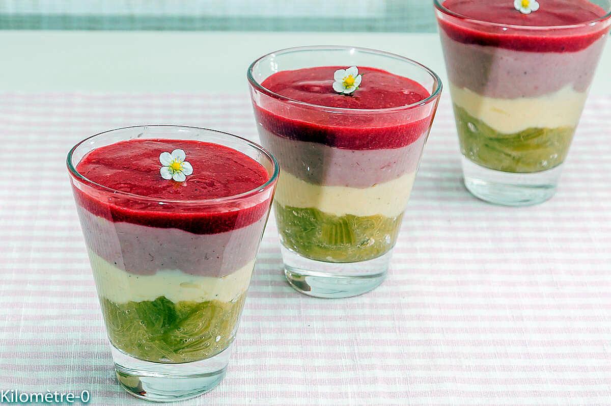 recette Verrine rhubarbe framboise