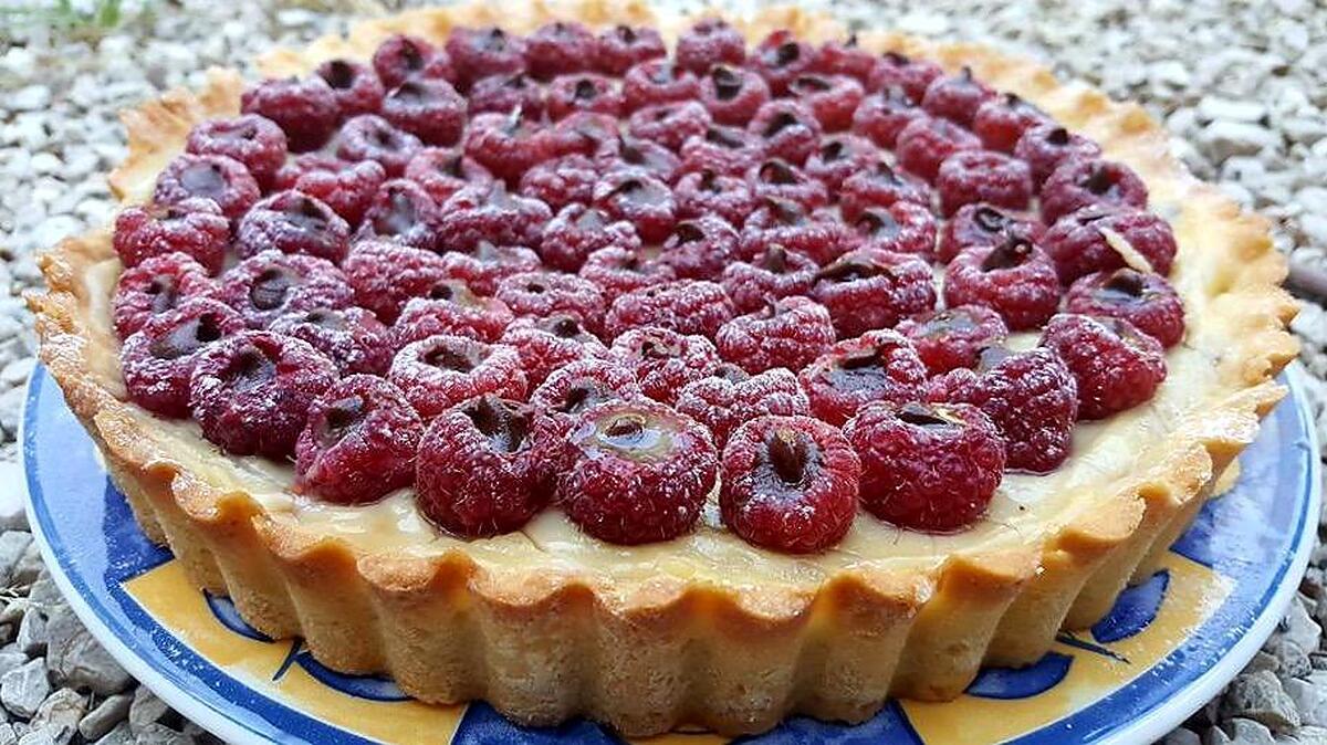 recette Tarte gourmande Nutella/framboises