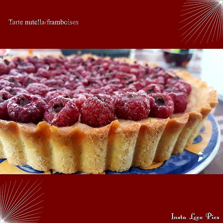 recette Tarte gourmande Nutella/framboises