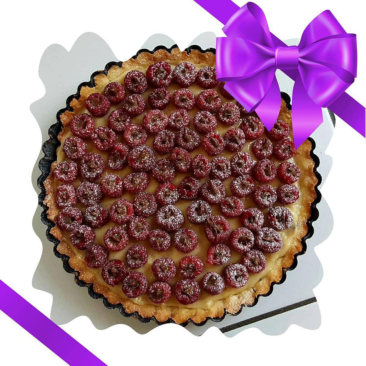 recette Tarte gourmande Nutella/framboises