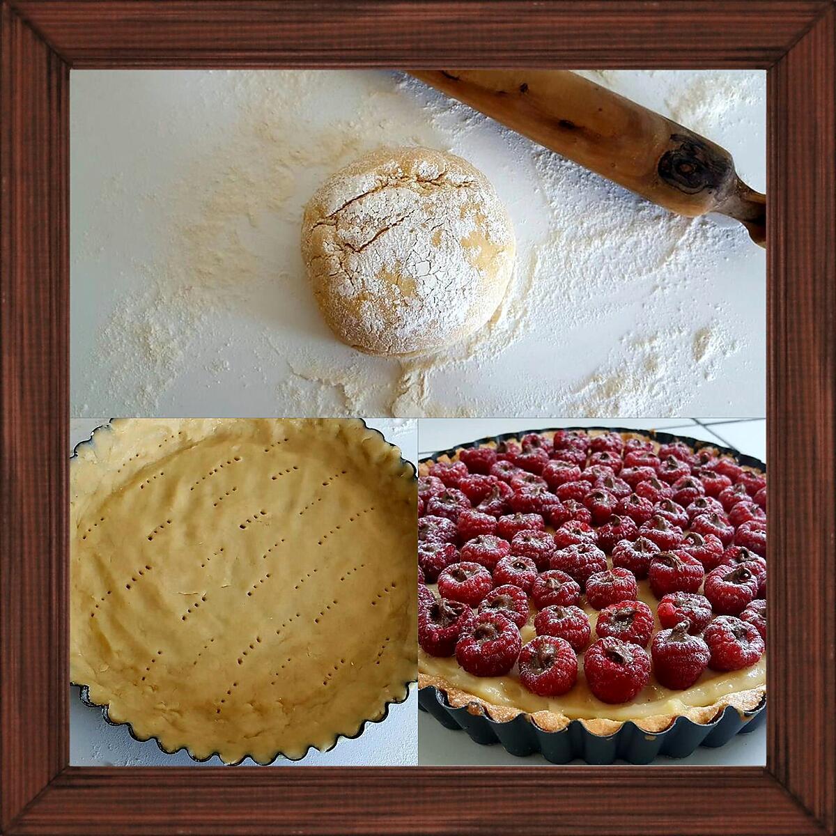 recette Tarte gourmande Nutella/framboises