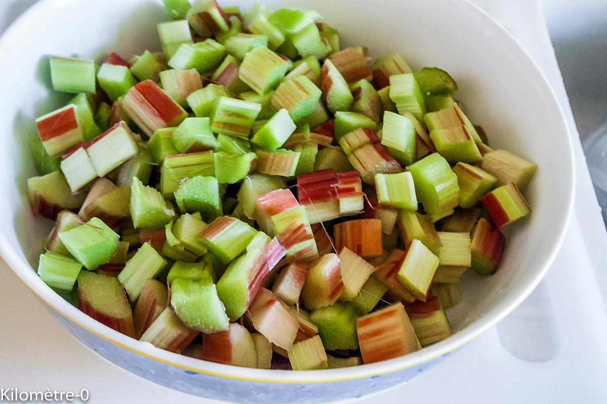 recette Carré à la rhubarbe et aux amandes